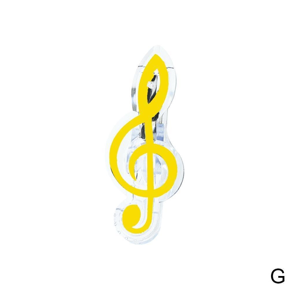 Muziekboek notitie clip plastic piano muziekboek pagina g clip sleutel muziek accessoires clip  p4 q 3: Gele sleutel