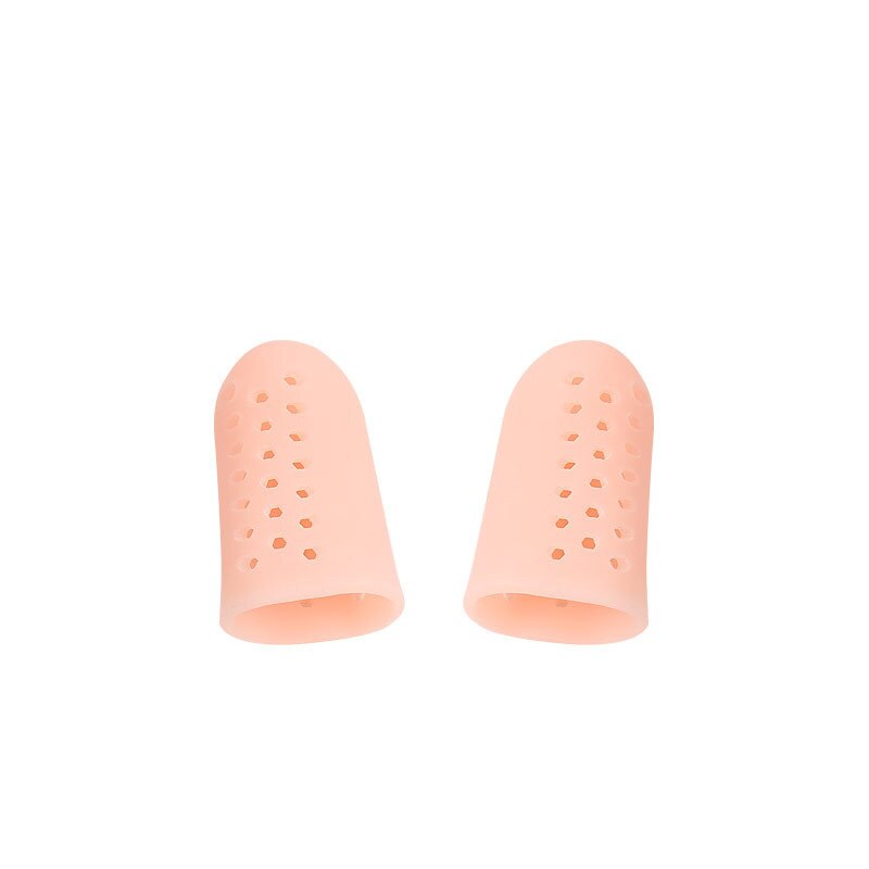 4 stk = 2 par fodfinger korrektor knyst storetå separator pedicure fod hallux valgus ortopedia guard pude tåbeskytter: Beige