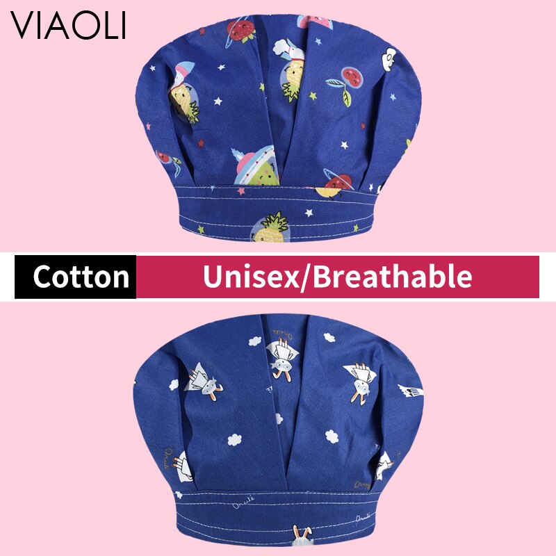 Cotton printed matte caps spa uniform accessories hair care caps beauty salon beautician work dust cap lab dust-free caps unisex