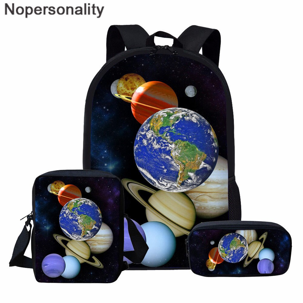Nopersonality galaxy planet rugzak 3d print kinderen schooltas set student schooltas tiener schooltas kindertas mochila: Cc3194 cent