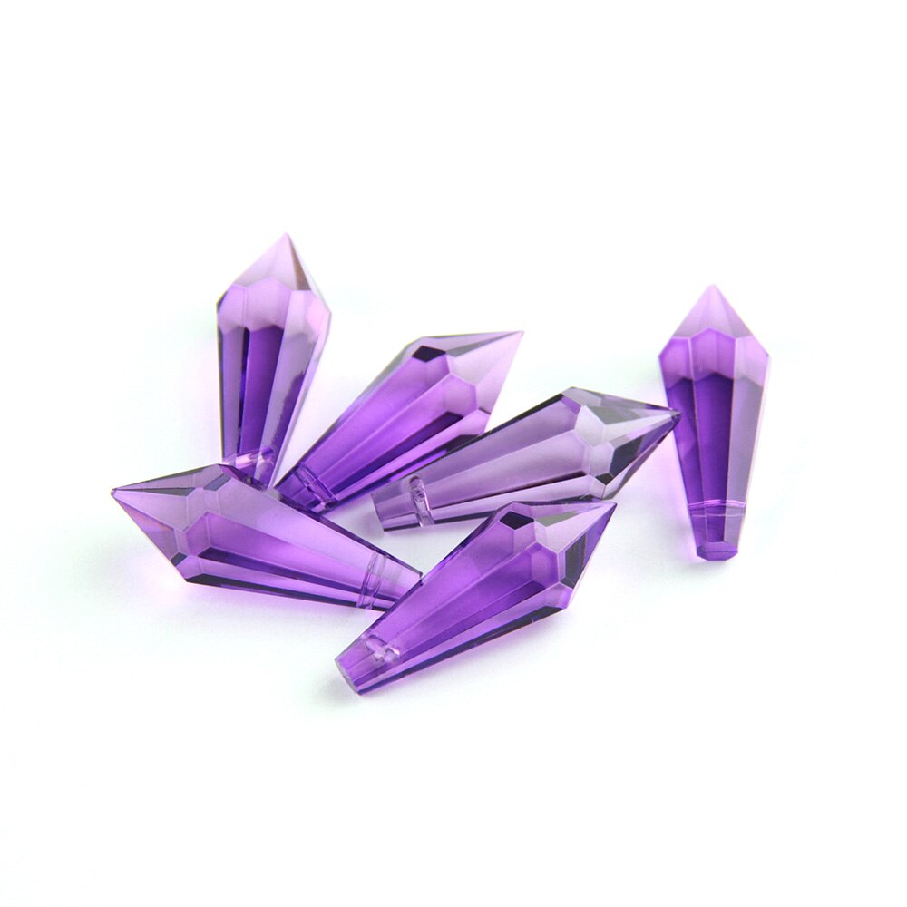 38 Mm/63 Mm/76 Mm 10 Pcs/50 Pcs/200 Pcs Kleurrijke Crystal Glas U Prisma Kroonluchter Onderdelen Voor Thuis Straat Verlichting Decoratie: 38mm / 10pcs