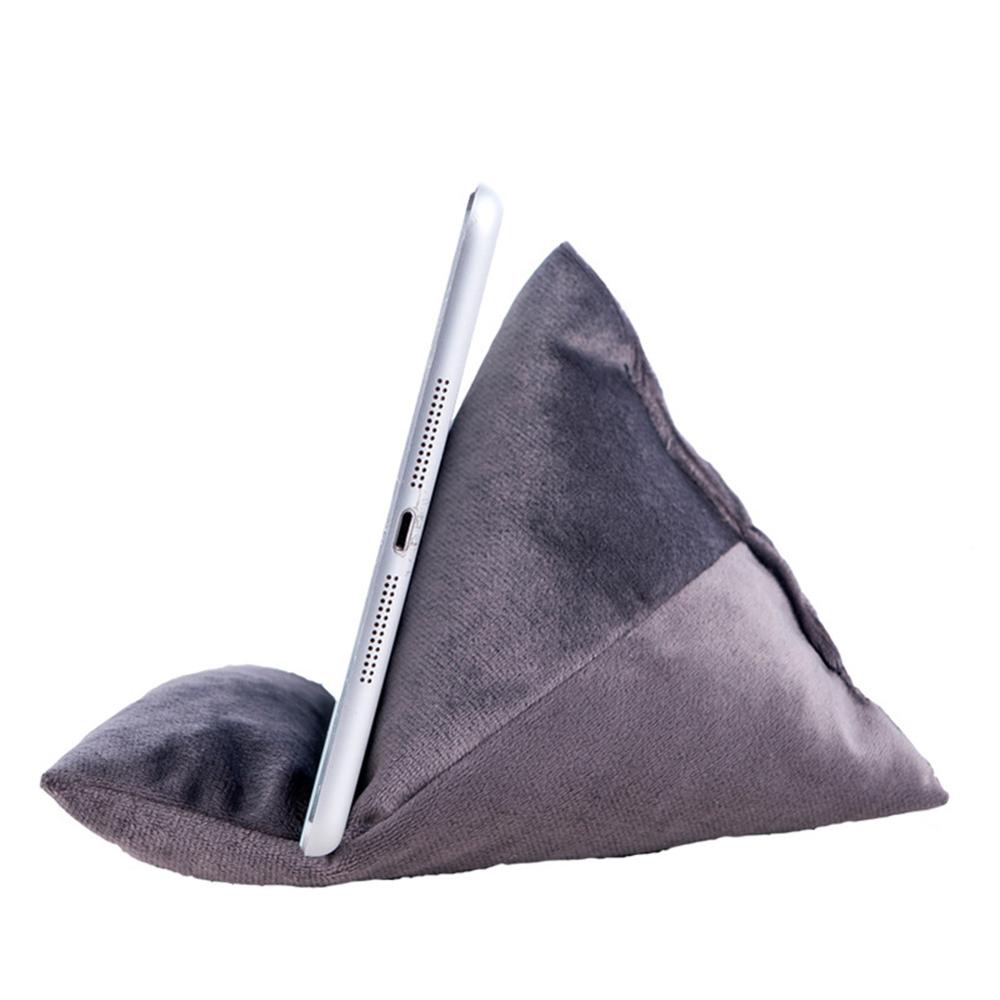 Portable Folding Tablet Holder For iPad Reading Bracket Soft Pillow Lap Stand Tablet EReaders Smartphones Books Magazines Rack: Gray Type C