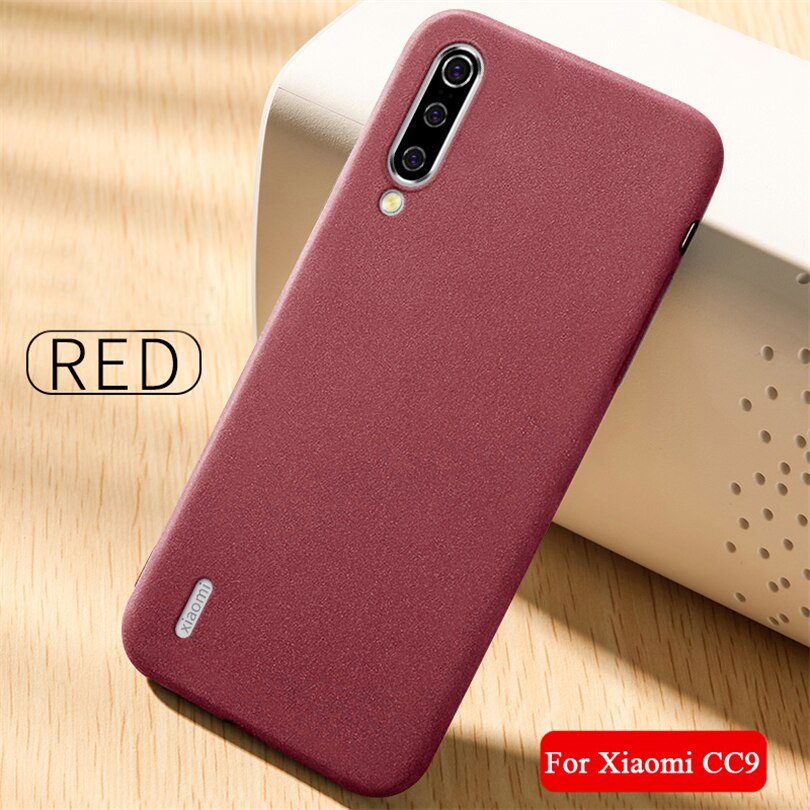 Funda de teléfono a prueba de golpes para Xiaomi mi A3 9SE 9 CC9 CC9E suave TPU arenisca cubierta mate para Xiaomi mi A3 Lite fundas ajustadas delgadas: For Xiaomi Mi A3 / Wine