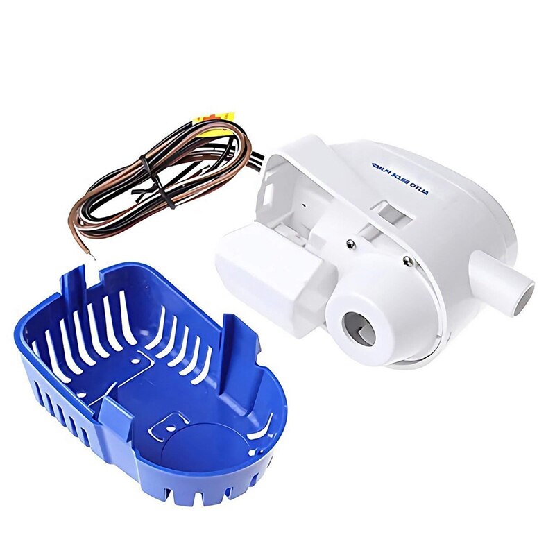 12V Auto Bilge Pump 1100 GPH Automatic Boat Pump for Aquarium Submersible Seaplane Motor Homes Houseboat Boat