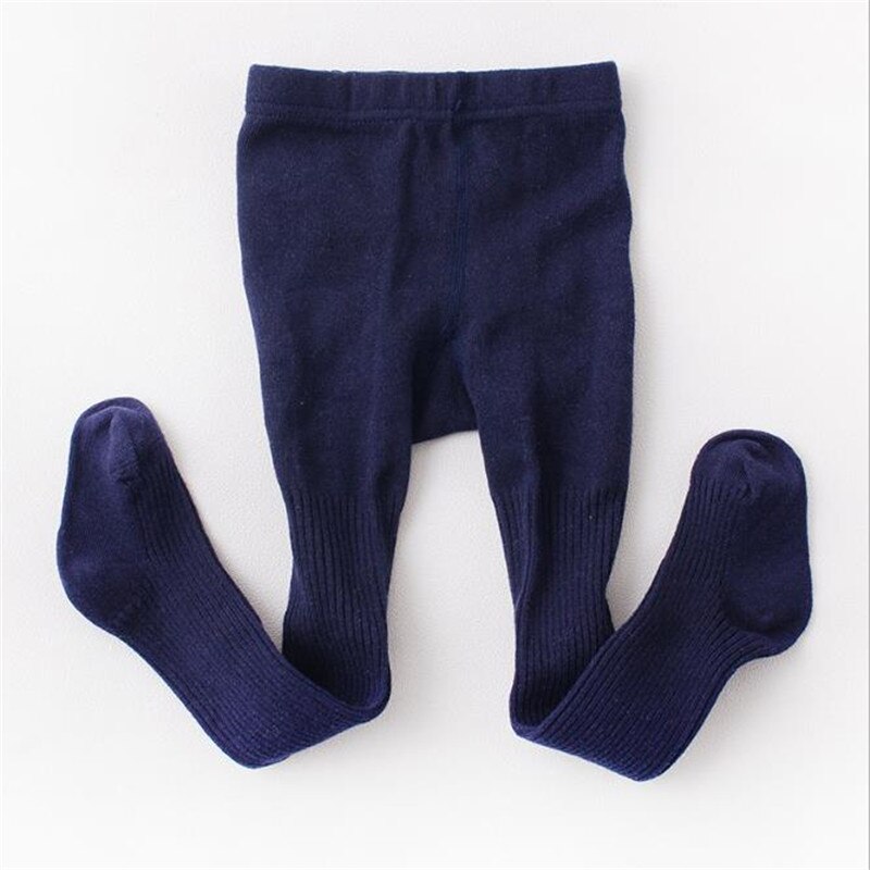 printemps et automne paragraphe rayure bébé collants filles coton collants enfants collants TWT0129: Bleu / 12 to 24months