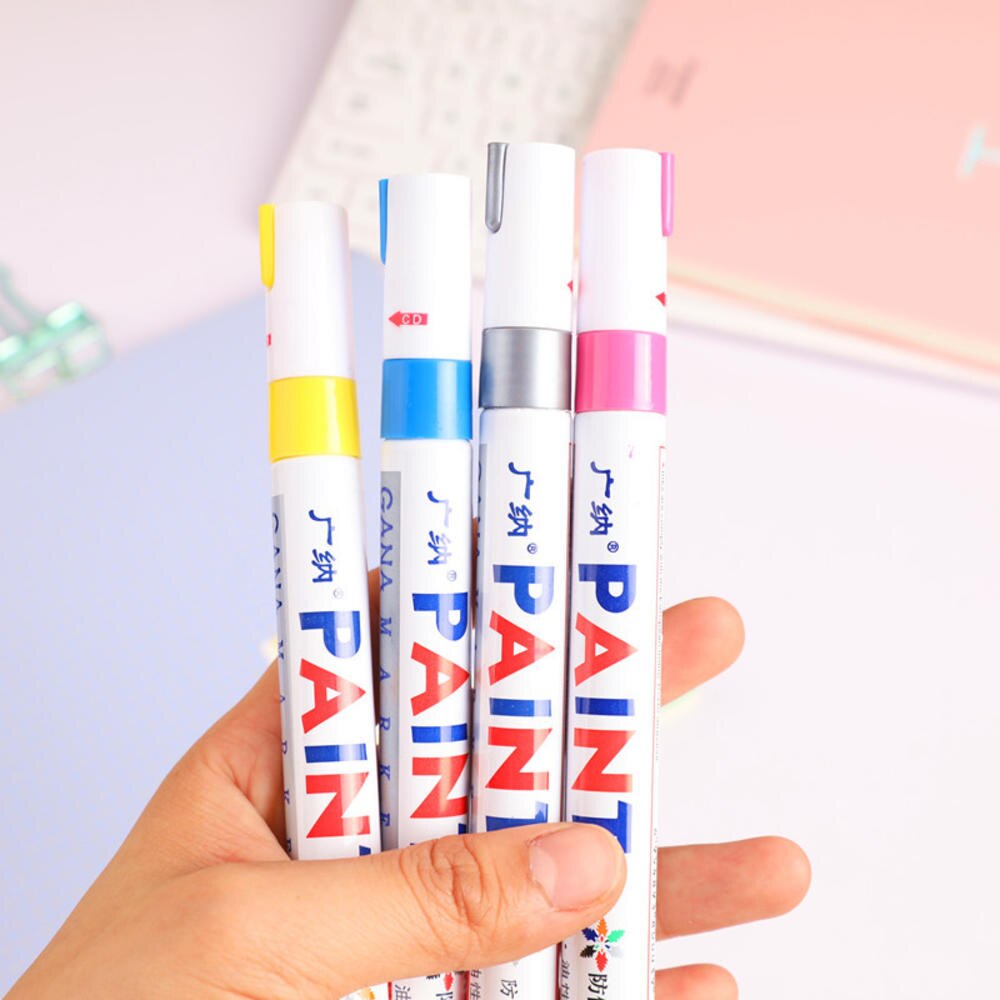 12PCS Acrylic Paint Marker Pens Permanent Art Rock Metal Glass Pebble Waterproof Highlighter Album Graffiti Blackboard Pen