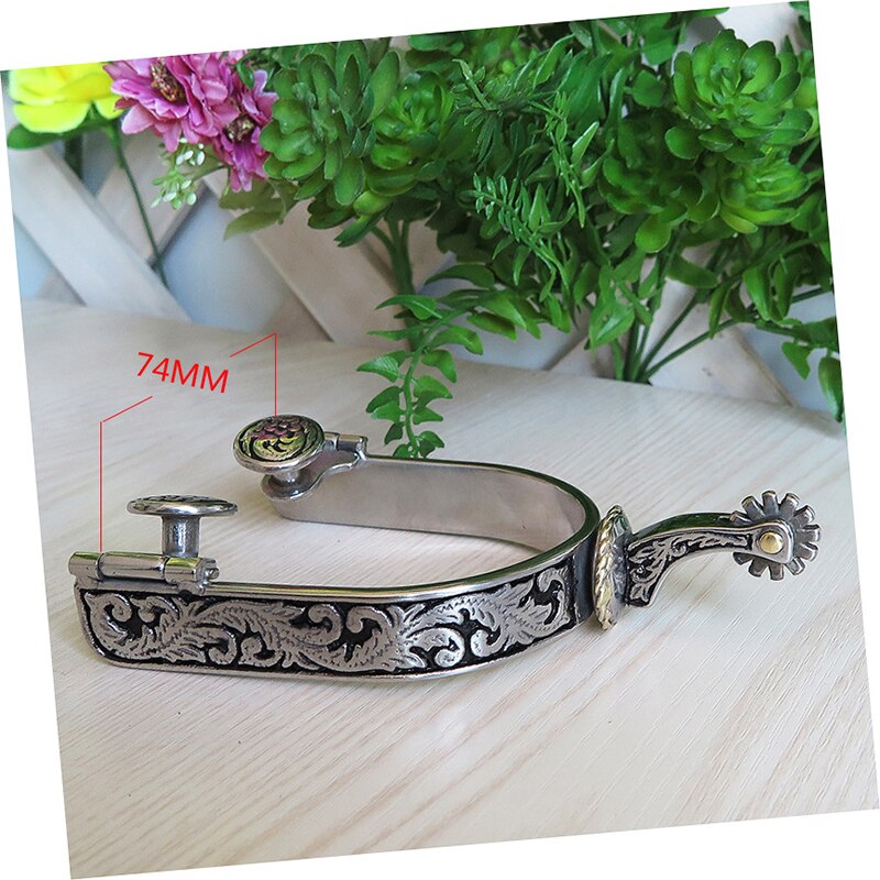 Acero inoxidable, equipo para caballos ecuestre montar a caballo, botas Spurs Western Riding Spurs, rápida a Rusia