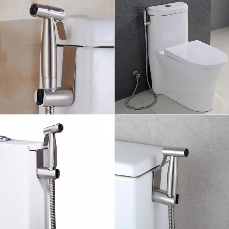 Wc Bidet Sproeier Houder, Rvs Houder Haak Hanger Voor Wc Bidet Sproeier Geborsteld Nikkel