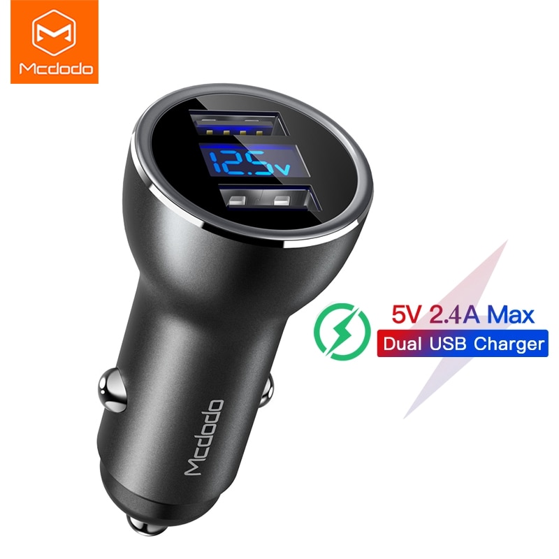 MCDODO Car Charger 3.4A Dual USB LCD Display Fast Charger