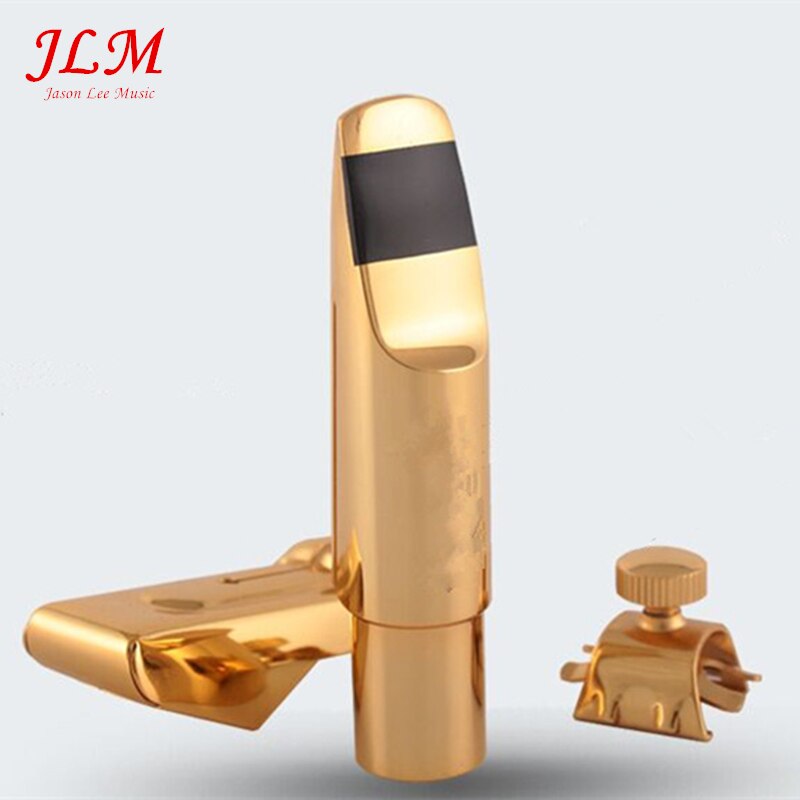 High-end Gold-plated 24K Metal saxophone mouthpiece For alto / tenor / Soprano sax 5--9 number mouthpiece