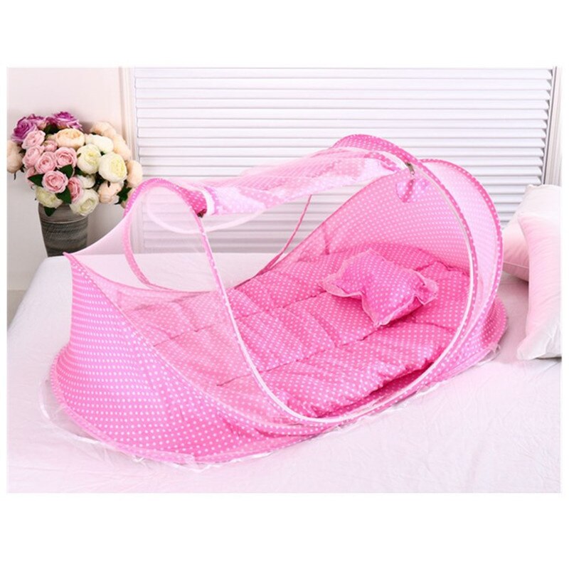Baby Moskito Net Baby Bettwäsche Krippe Drei-stück Anzug Faltbare Netting Bett Matratze Kissen Tragbare Kind Schlaf Net Für 0-2y baby