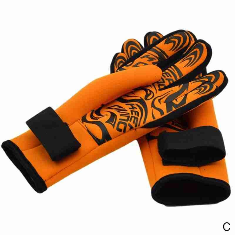 Gants en néoprène véritable 3MM, anti-rayures et maintien au , plongée, pêche, surf, natation, kayak, hiver, F6H1: M-orange