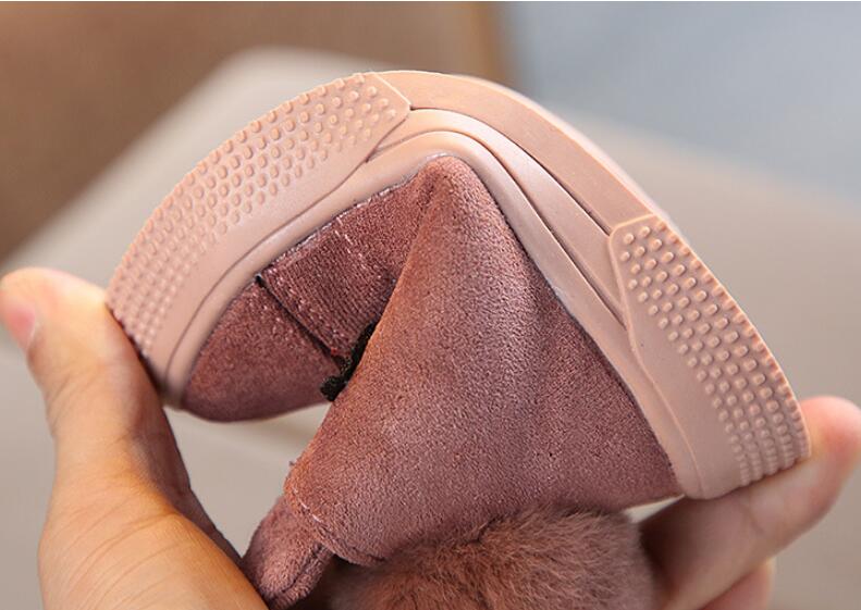 winter girls snow boots children plus velvet ankle boots girl warm baby cotton shoes princess shoes