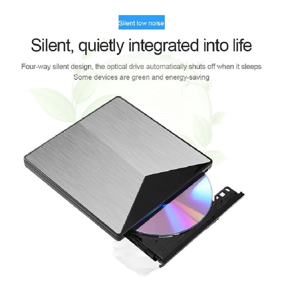 LLANO USB Optical Drive External USB 3.0 CD/DVD-ROM Combo DVD RW ROM Burner for Dell/Lenovo/Mac OS Laptop USB DVD Drive Adapter