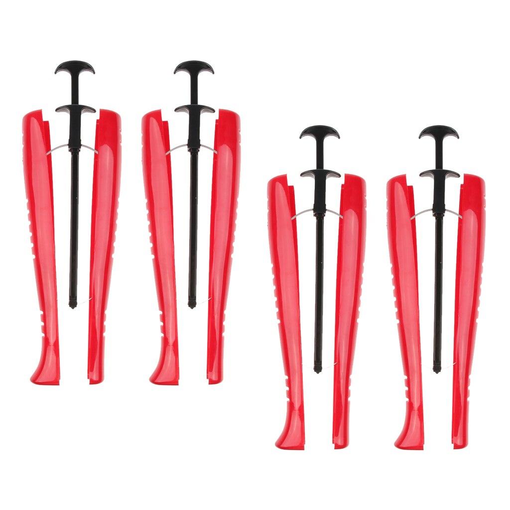 2Pairs Boot Tree Women Shoe Stretcher Automatic Support Organizer 29cm Red