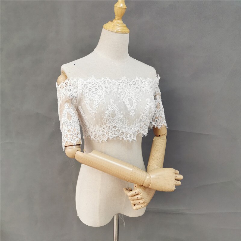 Detachable sleeve off shoulder tulle straps for wedding dress: Q02