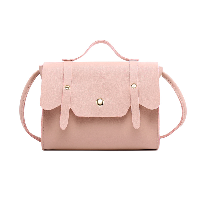 Spring Summer Pu Bag Women's Simple Portable Cross-Body Shoulder Bag Korean Version Square Sling Bag