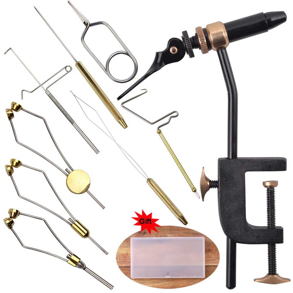 Roterende Vliegbinden Bankschroef Gereedschap Kit Zweep Finisher Spoel Houder Spoel Threader Bodkin Naald Fly Koppelverkoop Gereedschappen Voor Teasers En jigs