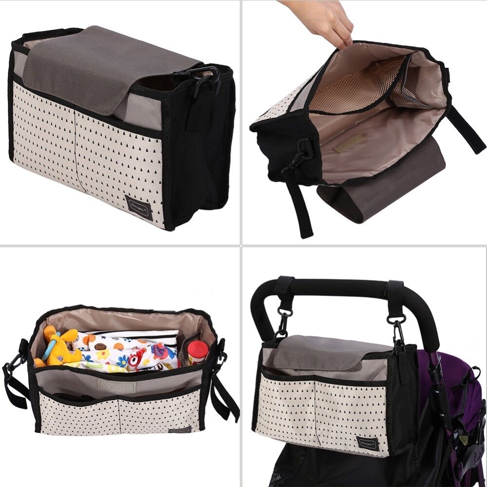 Baby Stroller Organizer Bag Mummy Diaper Bag Hook Baby Carriage Waterproof Large Capacity Stroller Accessories Travel Nappy