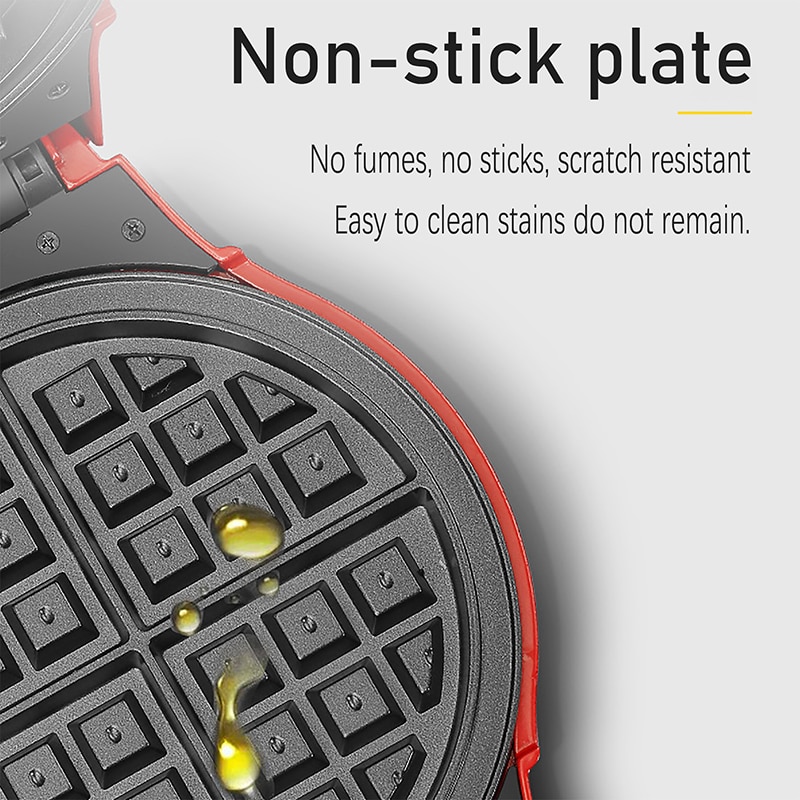 3 in 1 Mini Portable Waffle Maker Machine Non-Stick Household Multi-Functional Electric Donut Maker Interchageable Plates