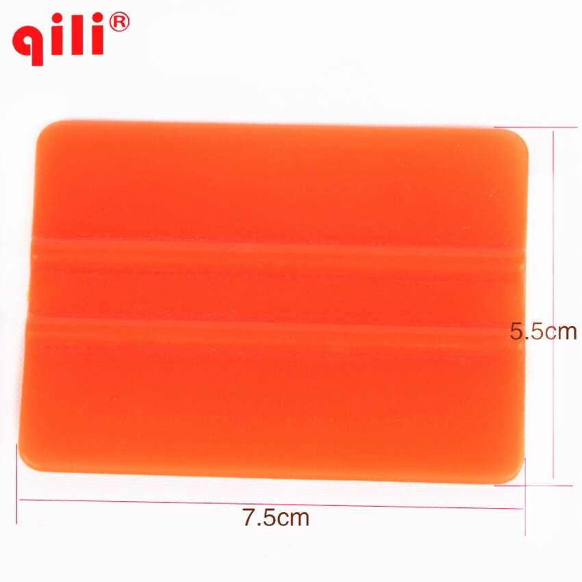 Qili qg -08 mini vindues plastskraber vinduesvisker mini-skraber med størrelse 7.5 x 5.5cm orange lille skraberværktøj