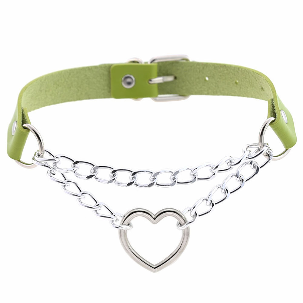 Lot De 2 Colliers Ras Du Cou En Cuir - Style Gothique Punk - Longueur 40 Cm, Ajustables