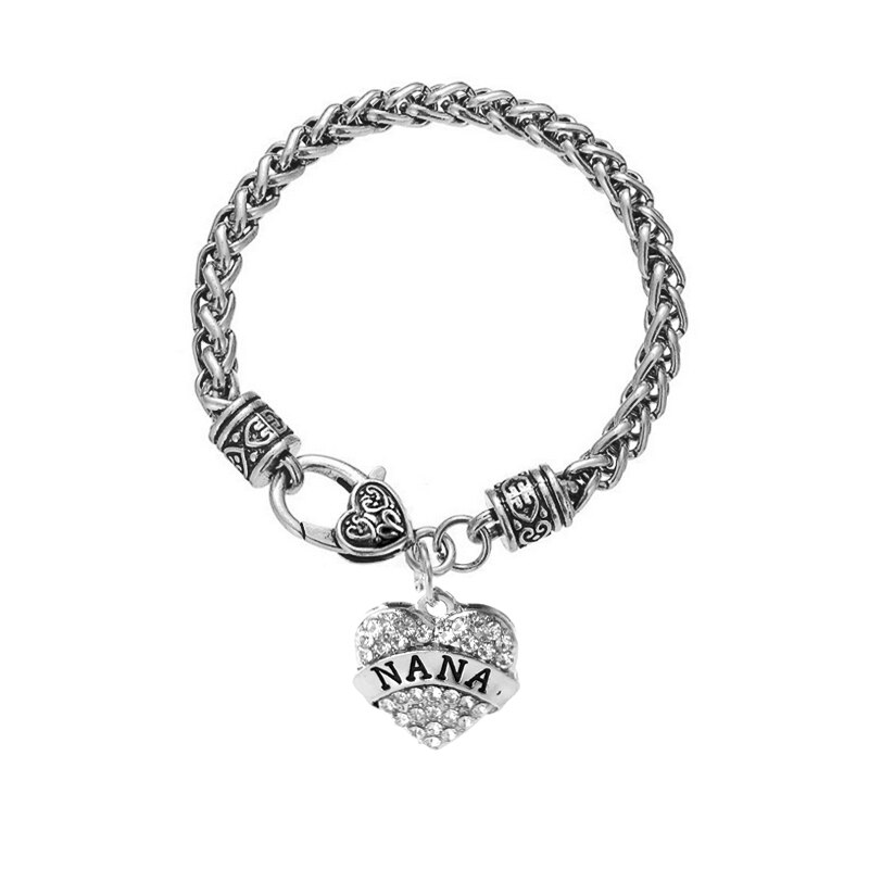 Klar stein armbänder frauen vintage mom mimi nana kristall armband pop kette schwester Armband besten freund tante brief kette hoffen: nana