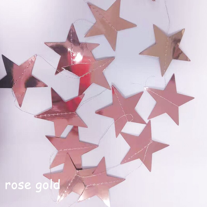 Banderines en forma de estrella dorada de 4M, guirnalda de papel, banderines para cumpleaños, papel para , Baby Shower, boda, , decoraciones para el hogar: rose gold