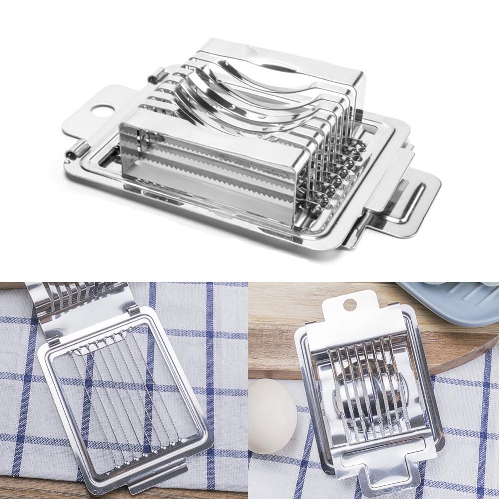 Cortador de huevos de acero inoxidable, separador de huevos multifunción, artefacto cortador de segmentación de huevos preservados de lujo