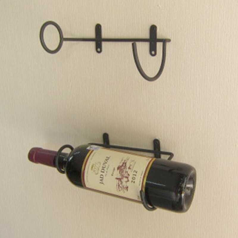 Wine Bottle Rack Wall Mount Wine Display Shelf Bracket Single Champagne Storage Organizer for Kitchen Bar