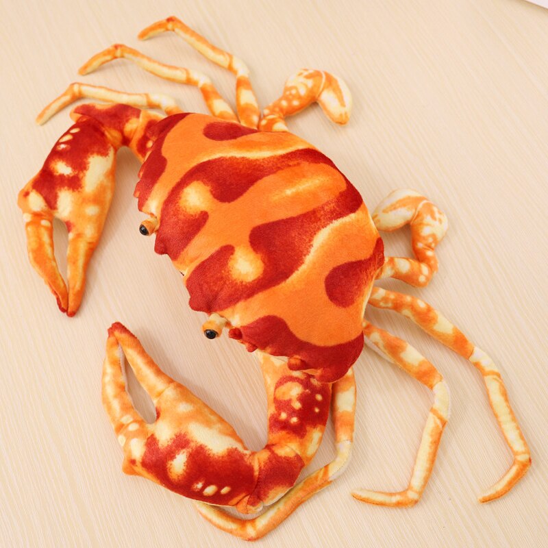 Lifelike Swimming Crab Stuffed Plush Doll Green/Brown/Orange Aquatic Ocean Sea Plush Animals Home Decorative Plushie 27-80cm