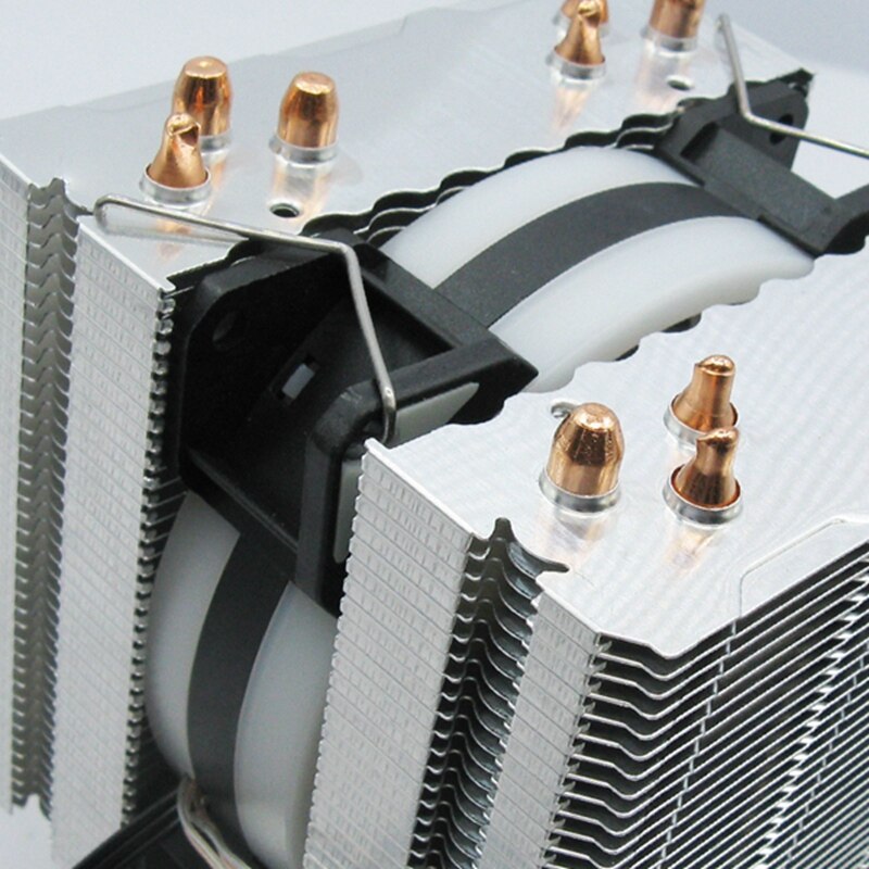 DELEFUN CPU Cooler 6 Pure Copper Heat Pipe Two Cooling Towers Cooling System 9cm CPU Cooling Fan CPU Radiator for AMD