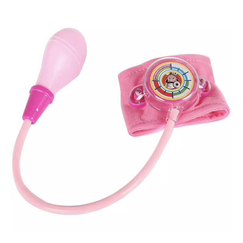 Børn læge legetøj stetoskop foregive lege sygeplejerske hvid kappe uniform rollespil medicin pædagogisk læring legetøj zxh: Lyserødt blodtryk