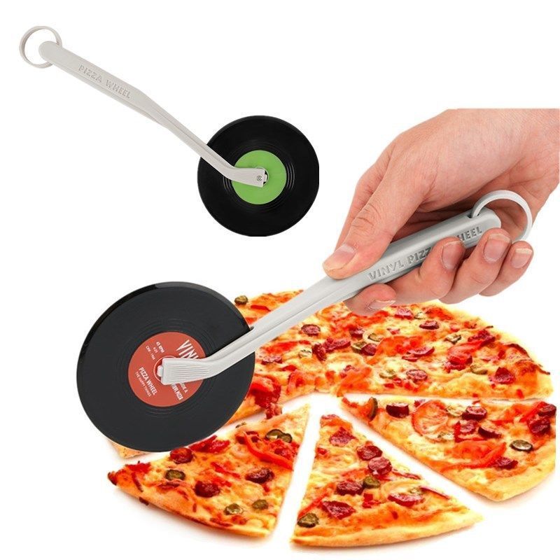 Top Spin Slice Platenspeler Pizza Cutter Vinyl Record Pizza Cutter Wiel