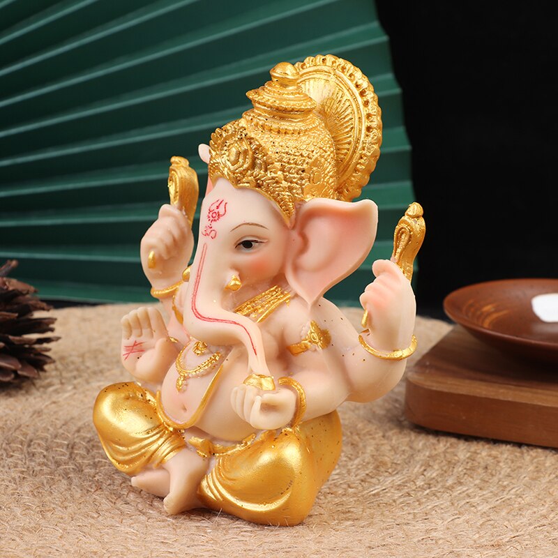 Guldherre ganesha buddha statue elefant gud skulpturer ganesh figurer