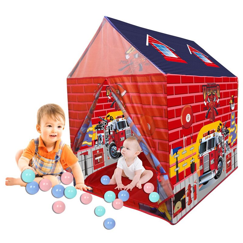 Spielen Zelt Kinder Spielen Haus Spiel Aktivität Haus Dinosaurier Cubby Tragbare Klapp Spielzeug Zelt Baby Indoor Spielen Pit Pool Junge mädchen: Fire house