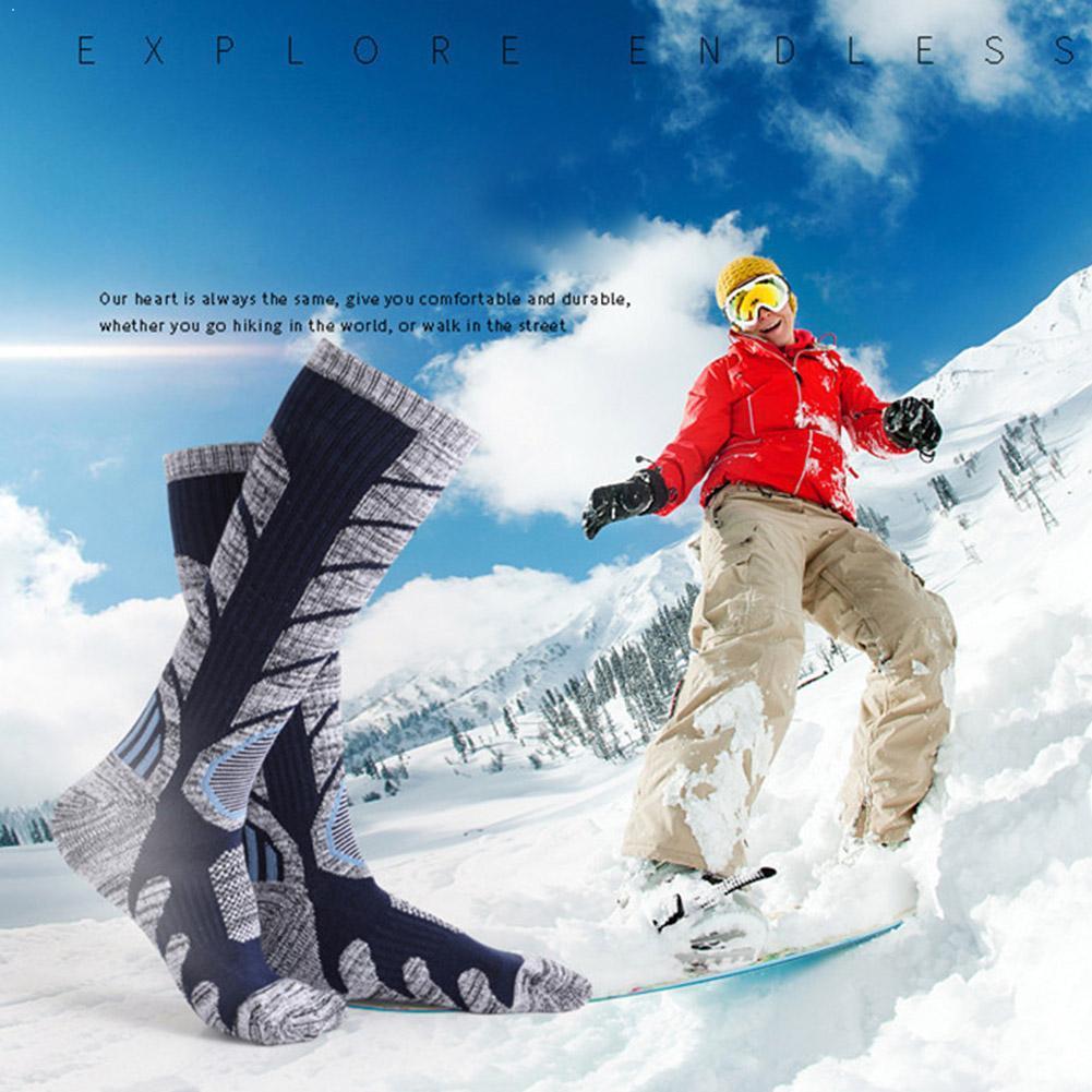 1 Paar Compressie Sokken Warme Lange Thermische Sokken Voor Mannen Ski Sok Klimmen Vrouwen Sport Dikker Compressie Sokken Camping Ou c7D7