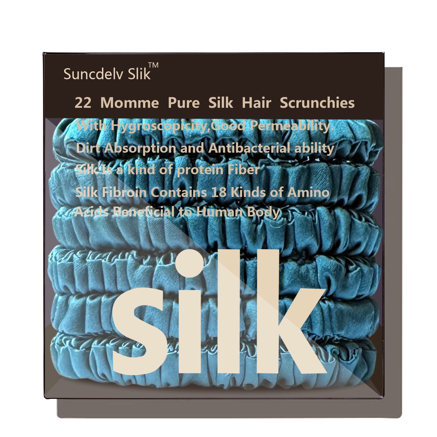 100% pura morera 6A seda pelo Scrunchie diademas hechas a mano mujeres niña accesorios para el cabello Color puro Natural HairTies caja 6 uds: plum