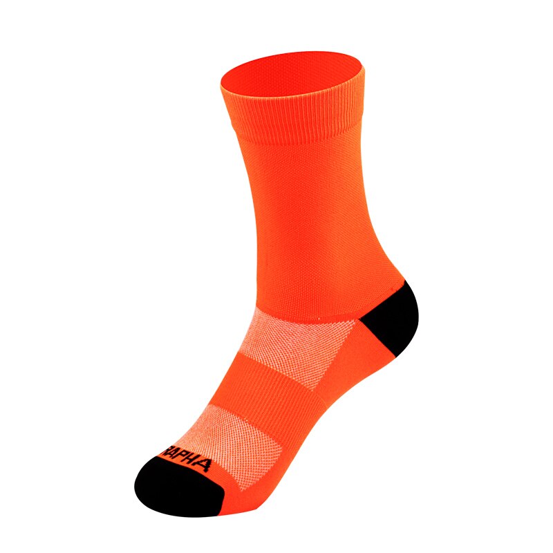Bikein Professionele Fietsen Sport Sokken Ademend Racefiets Sokken Outdoor Sport Racing Fiets Sok Gratis Size Kousen Sokken: Orange