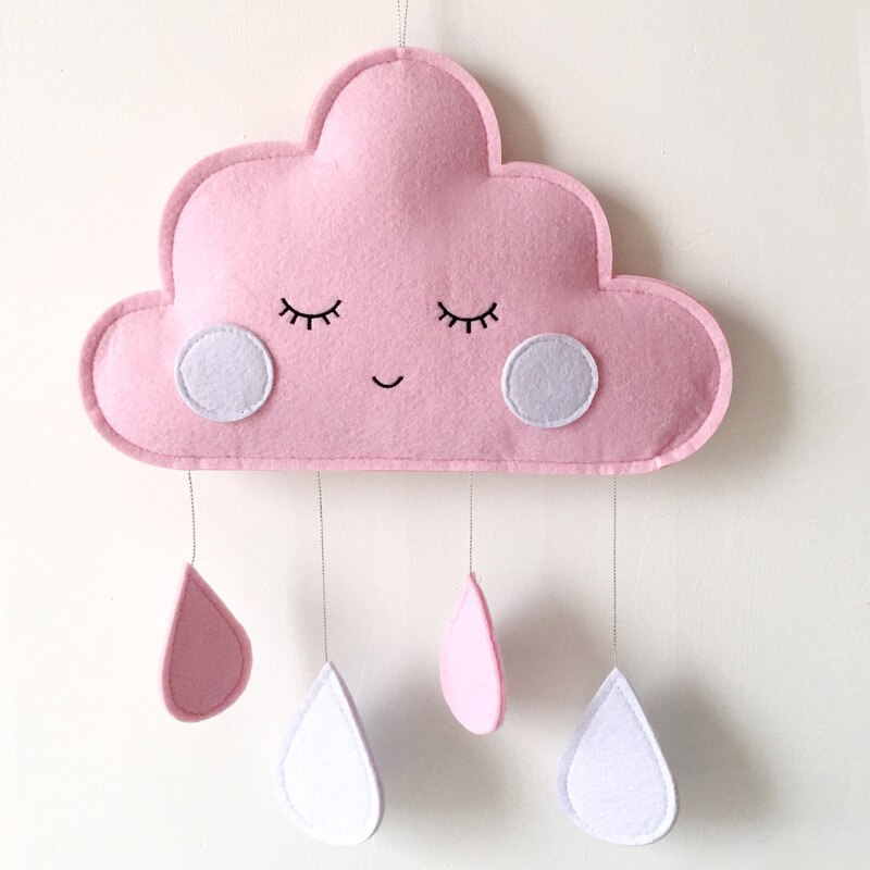 50cm * 28cm Regenbogen Wolken Neugeborenen Baby Schlafzimmer Dekor Hängen Spielzeug freundlicher Krippe Hängen Dekoration freundlicher Spielen Zelt dekoration Zelt: Rosa