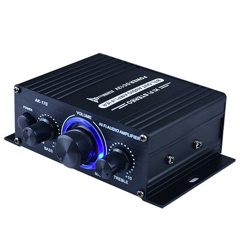 AK170 12V Mini 400W HIFI numérique Bluetooth amplificateur Audio stéréo amplificateur de voiture amplificateur FM Radio Microphone voiture Home cinéma