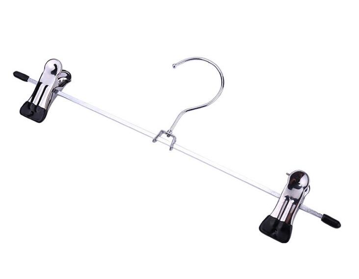 5 stks/partij Hangers Voor Kleding Roestvrijstalen Clip Stand Hanger Broek Rok Kid Kleding Verstelbare Pinch Grip Cabide GYH