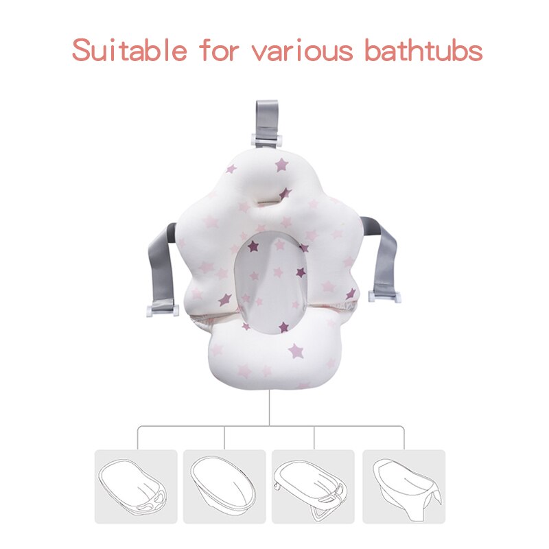 Baby Douche Bad Seat Ondersteuning Pasgeboren Veiligheid Bad Ondersteuning Kussen Opvouwbare Zachte Kussen Comfort Lichaam Kussen