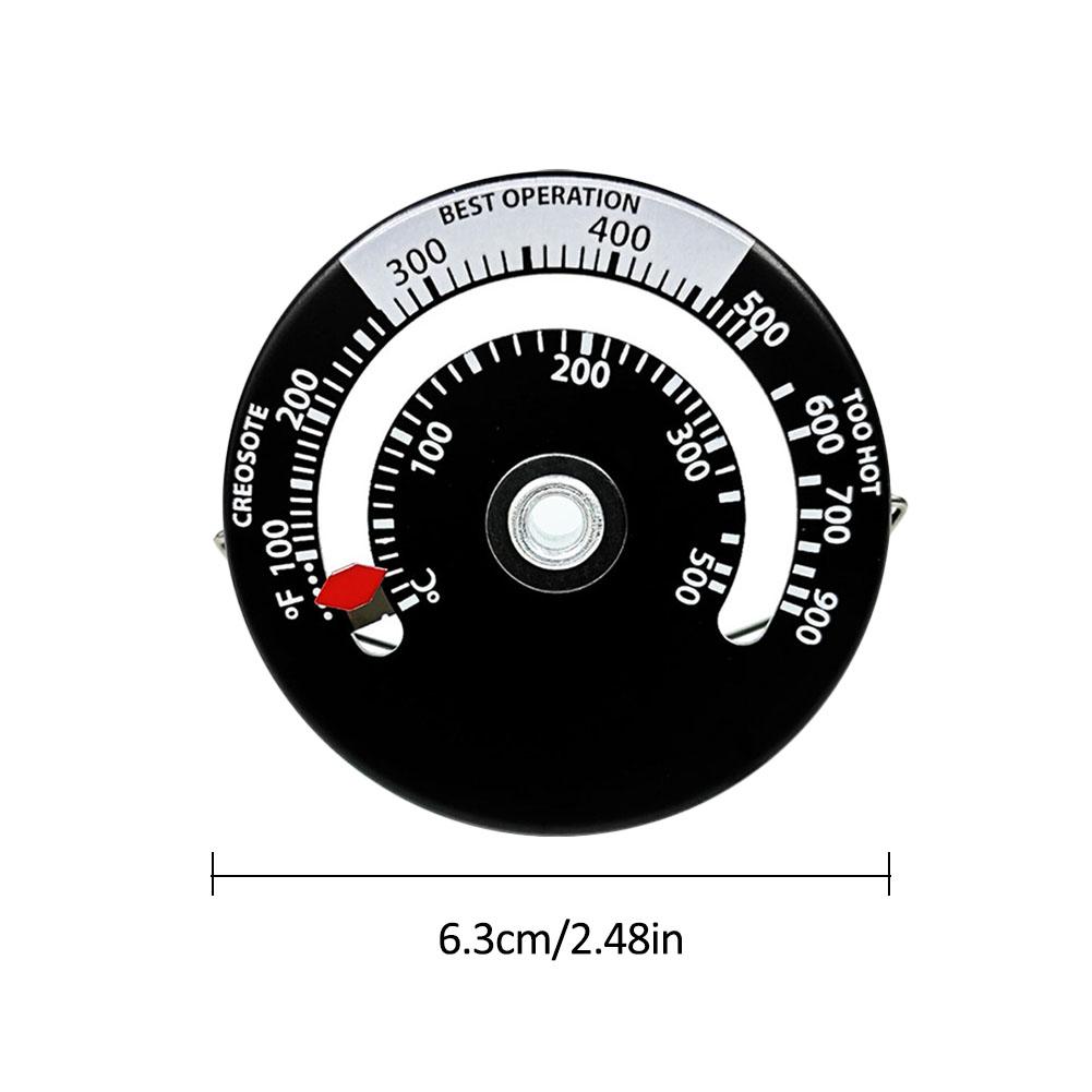 Poêle magnétique thermomètre thermoalimenté pour bois à bois, poêle à bois, brûleur de cheminée, ventilateur thermomètre avec grand écran LED