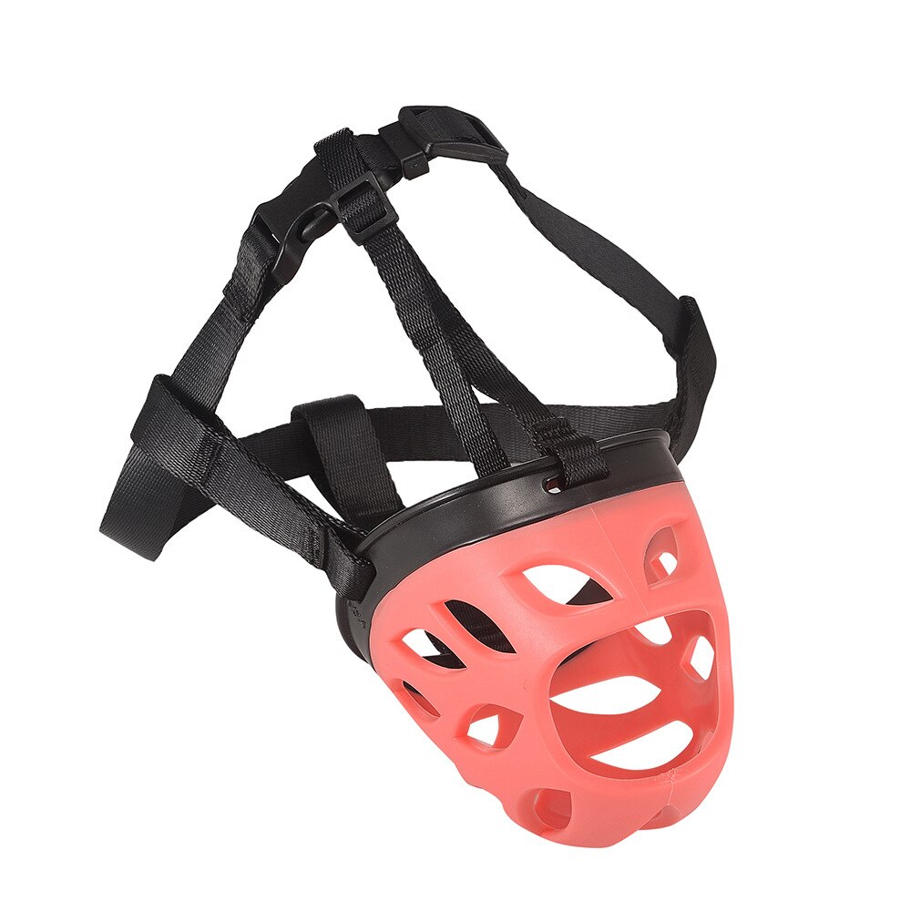 Breathable Soft Pet Dog Muzzle Silicone 6 Sizes Puppy Face Mask Anti Biting Barking Pet Training Accessories Basket Muzzle: red / XXL