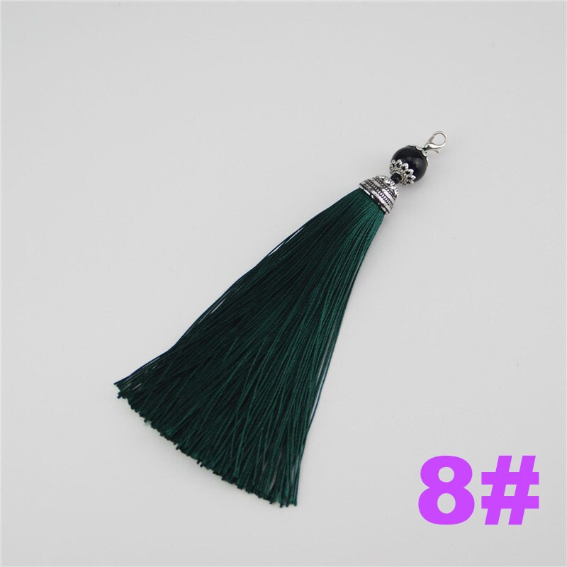 Rayon Bead Tassels 15cm 10pcs Handmade Supplies For Jewelry Findings DIY Curtain Embellish Accessories Fringe LS019: 8 dark green