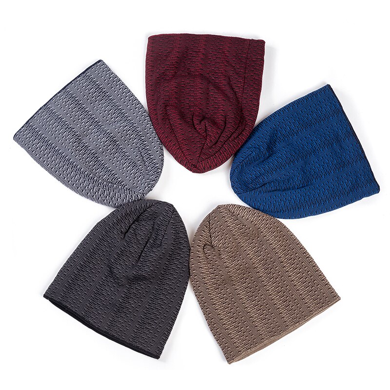 Unisex wintermutsen voor mannen en vrouwen, gemengde kleuren, warme skimuts voor mannen en vrouwen, met bontvoering en gebreide katoenen muts