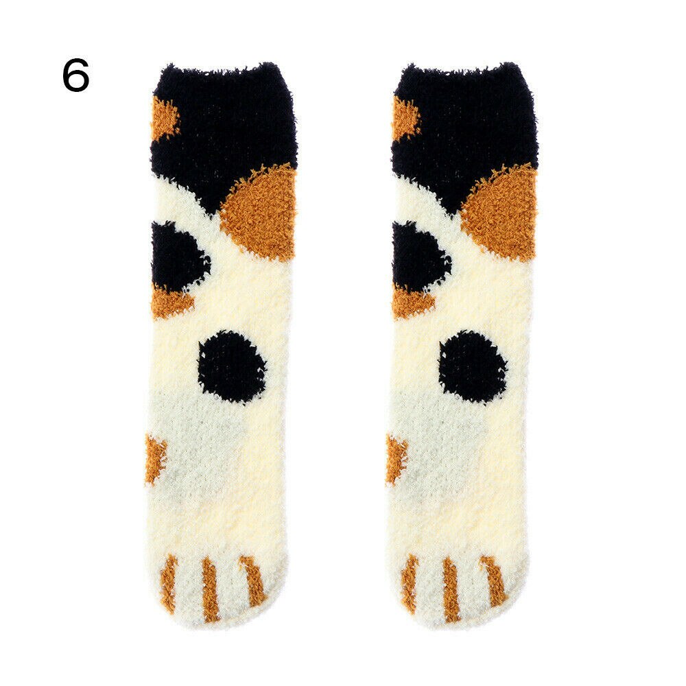Socks Ladies Socks~ Cat Paw Soft Warm Bed Women 1 Thickening: 6