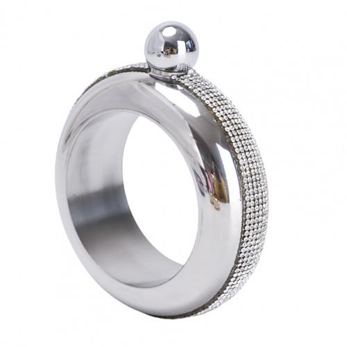 Convenient Wine Flask Five Colors Wine Pot Easy to Carry Rust-resistant Bracelet Wine Pot: Silver
