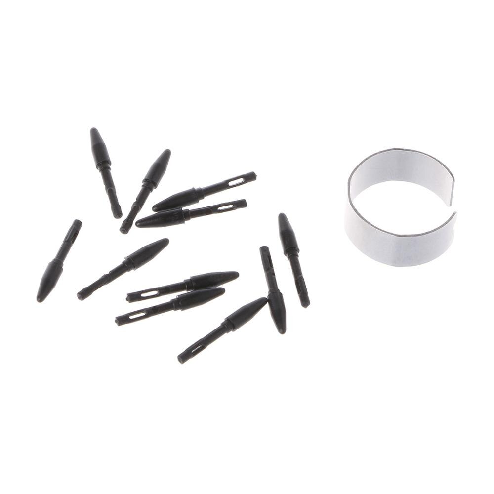 10 Pcs Ersatz Stift Schreibfedern Stift Tipps Nur für Huion Digital Grafiken Tablet L4MD: Black